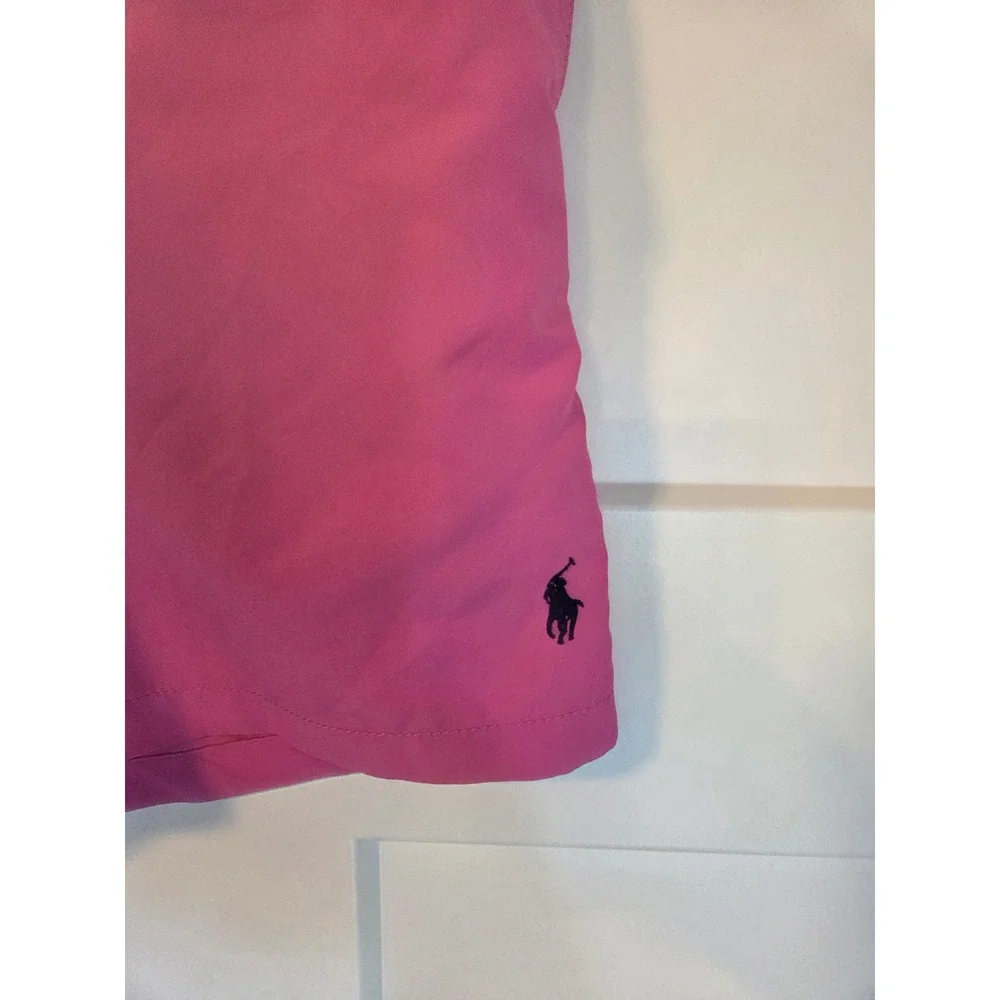Polo Ralph Lauren Boys Pink Swim Trunks Shorts Pony Logo Size M 10-12